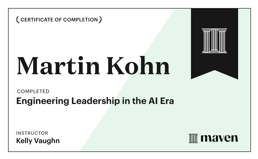Certificate for Engineering Leadership in the AI Era