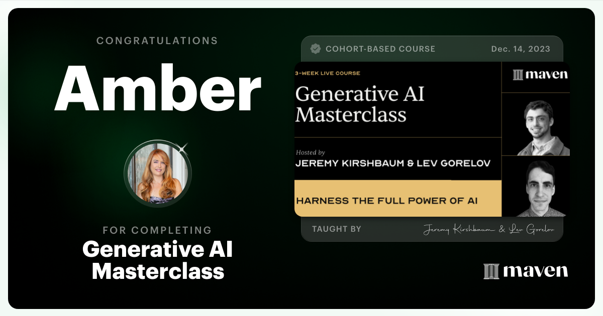 Certificate of Completion for Scale Business Intelligence with AI