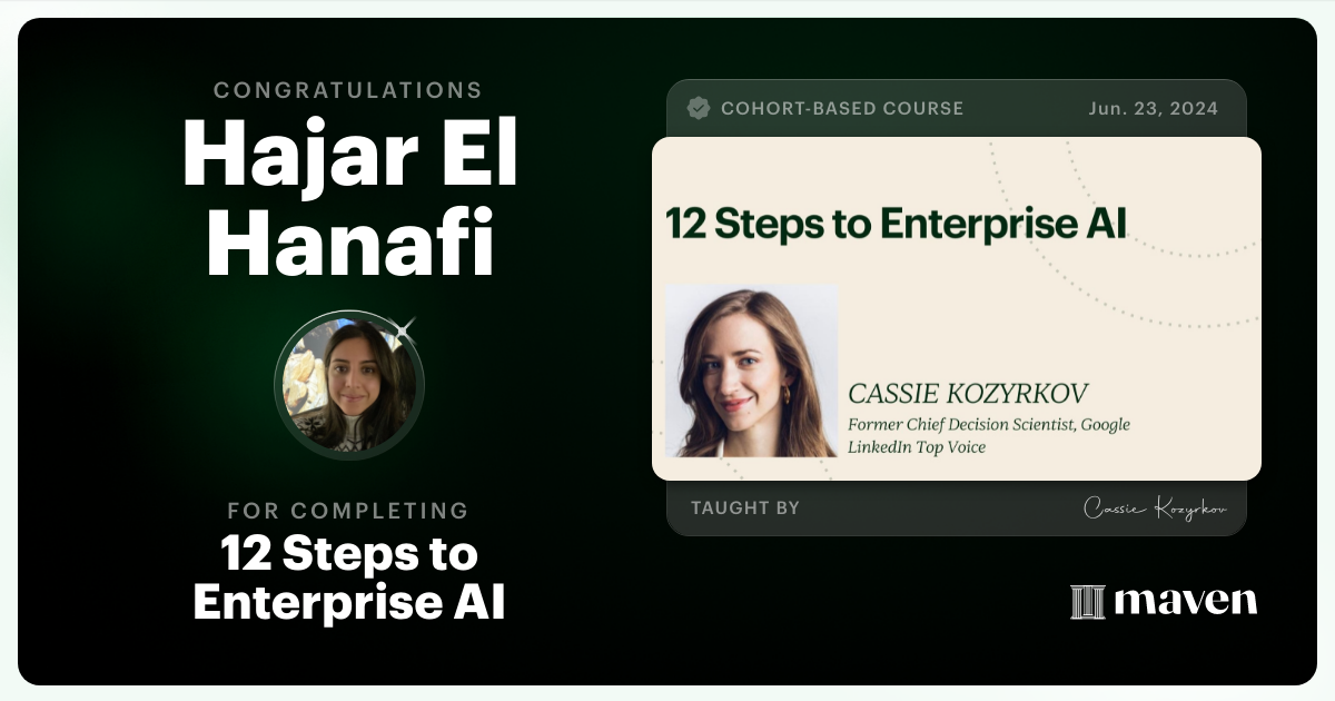 Certificate of Completion for Developing Your AI Strategy: A Framework for Leadership