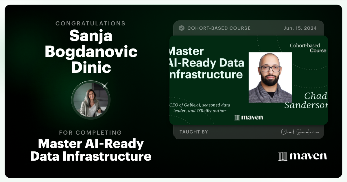 Certificate of Completion for Master AI-Ready Data Infrastructure