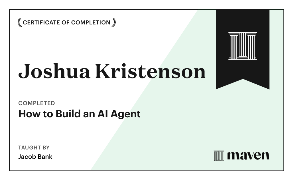 Certificate for AI Agent Certification