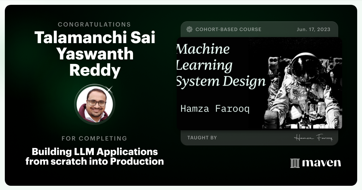 Certificate of Completion for Agentic AI System Design for PMs