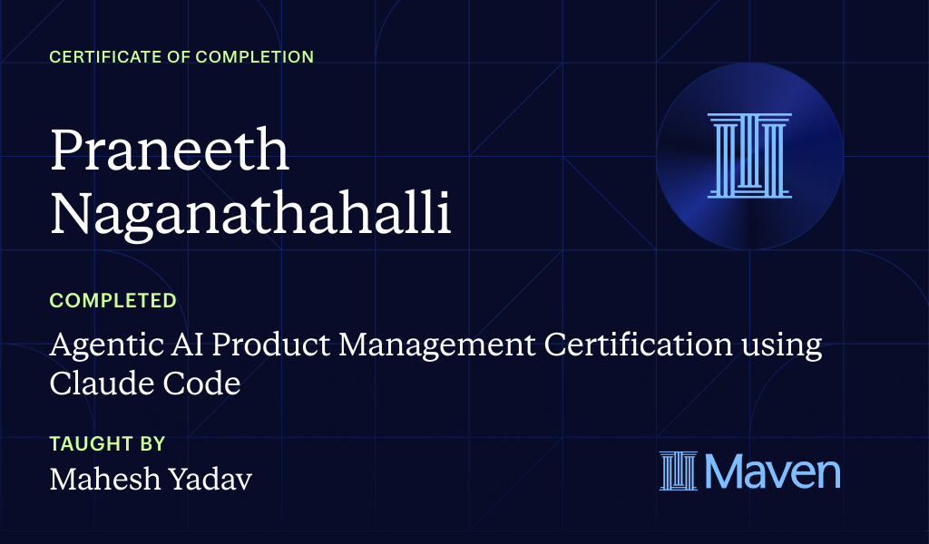 Certificate for Master Agentic AI for PMs with Official Anthropic Claude Certifications