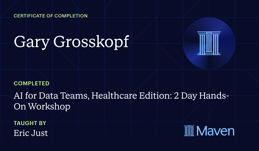 Certificate for Privacy-First AI Systems for Healthcare: From Foundations to Agents
