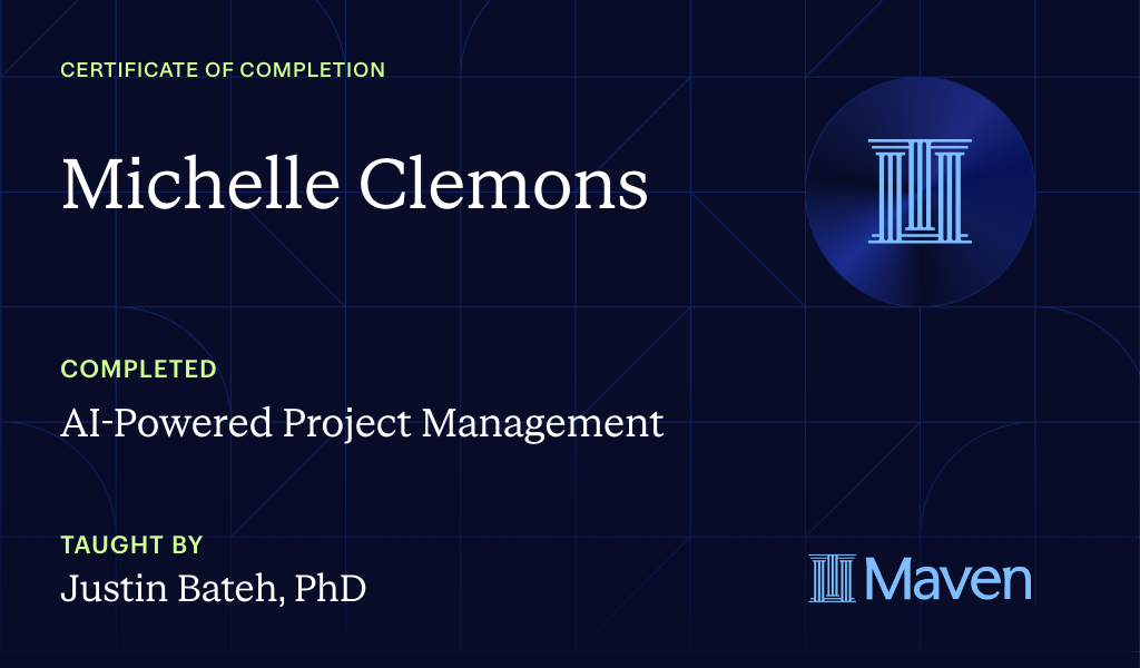 Certificate for AI-Powered Project Management for Leaders