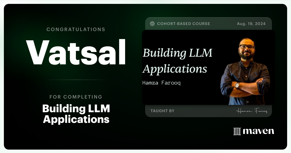 Certificate of Completion for Agentic AI System Design for PMs