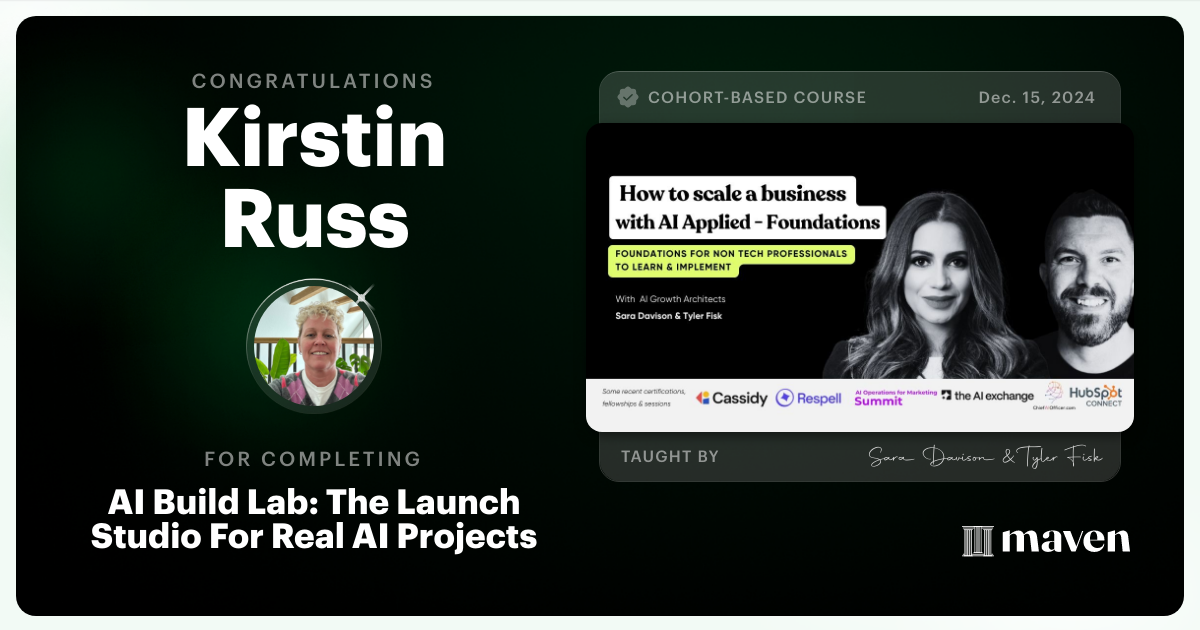 Certificate of Completion for Master Market-Ready Agentic AI Workflows: Step-by-Step, No Code Required