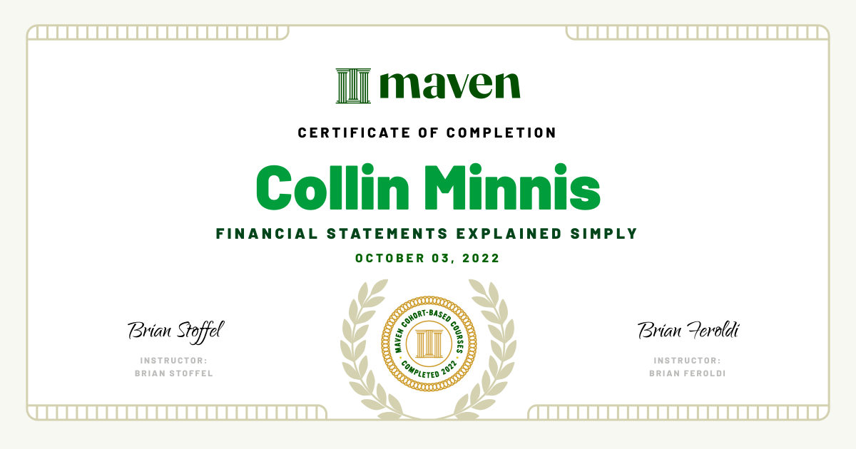 Certificate of Completion for Financial Statements Explained Simply