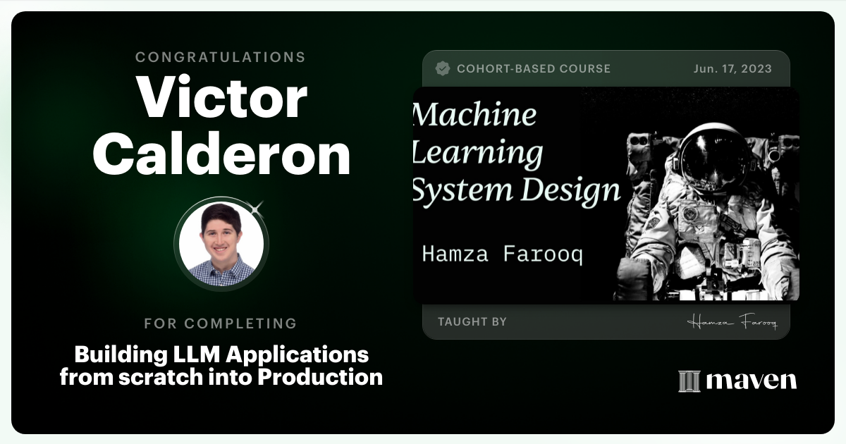 Certificate of Completion for Agentic AI System Design for PMs