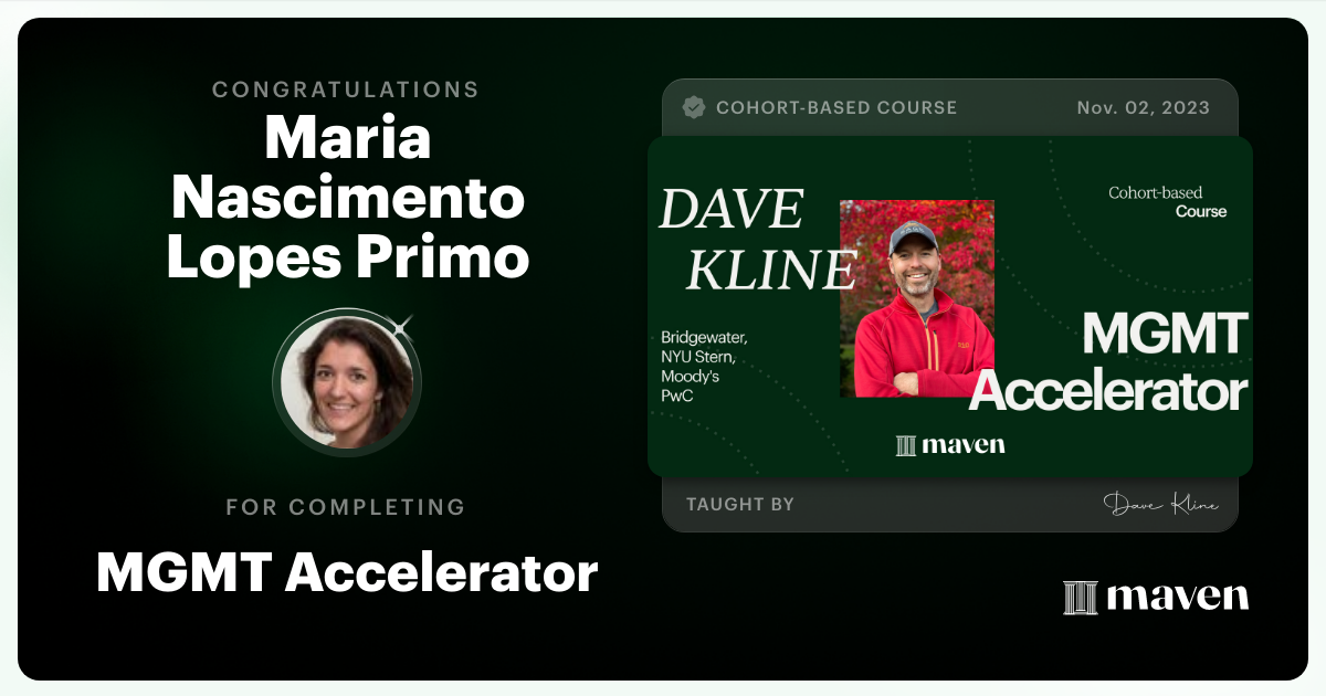 Certificate of Completion for MGMT Accelerator: AI-Enhanced Leadership