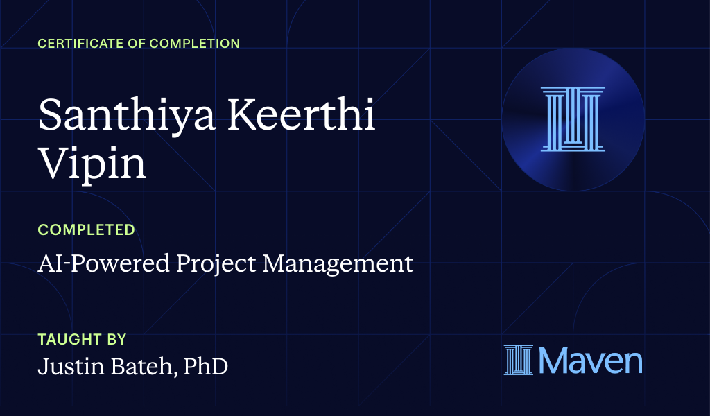 Certificate for AI-Powered Project Management