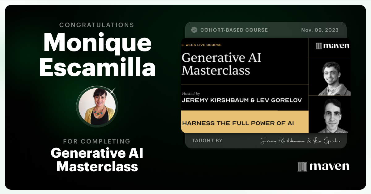 Certificate of Completion for Scale Business Intelligence with AI