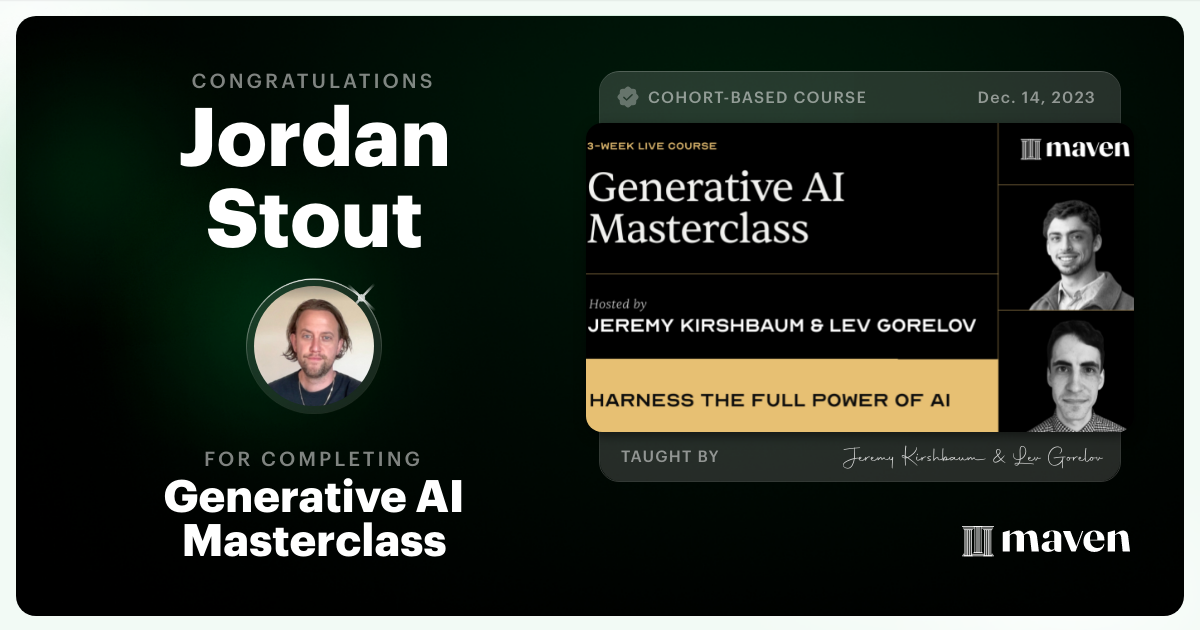 Certificate of Completion for Scale Business Intelligence with AI