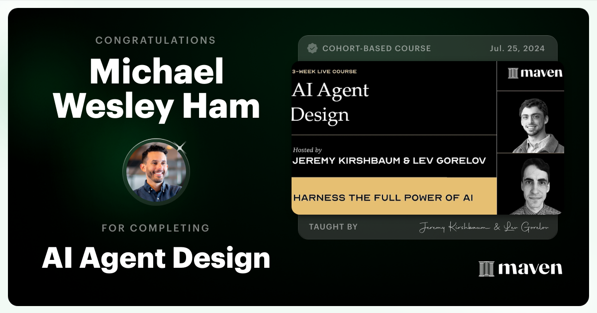 Certificate of Completion for Scale Business Intelligence with AI