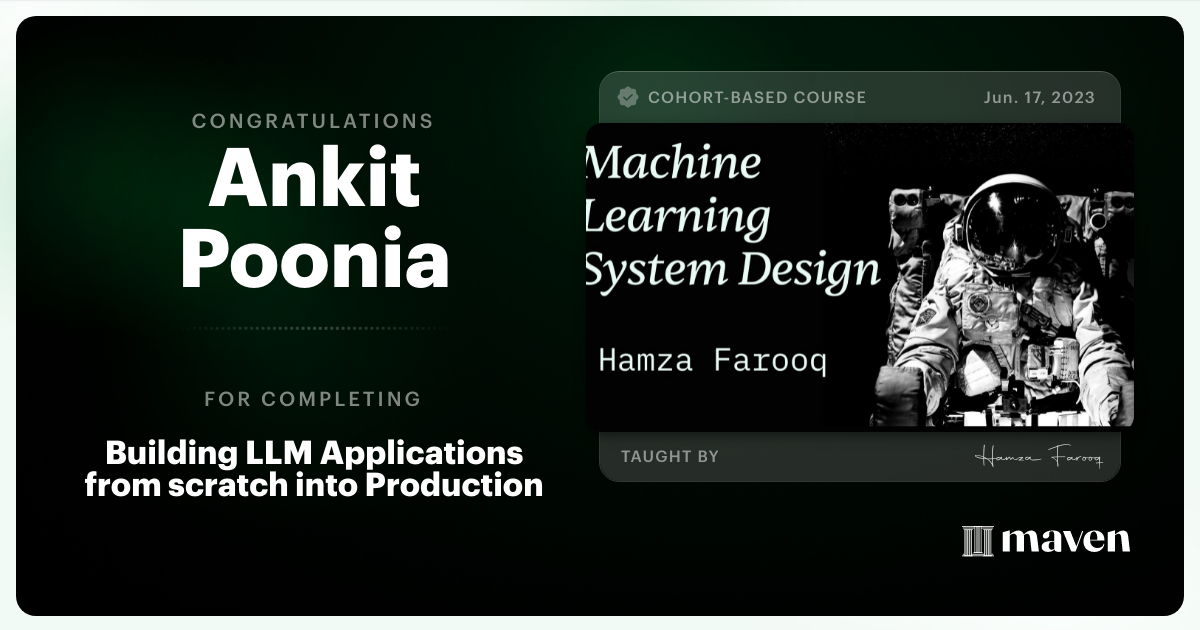 Certificate of Completion for Agentic AI System Design for PMs