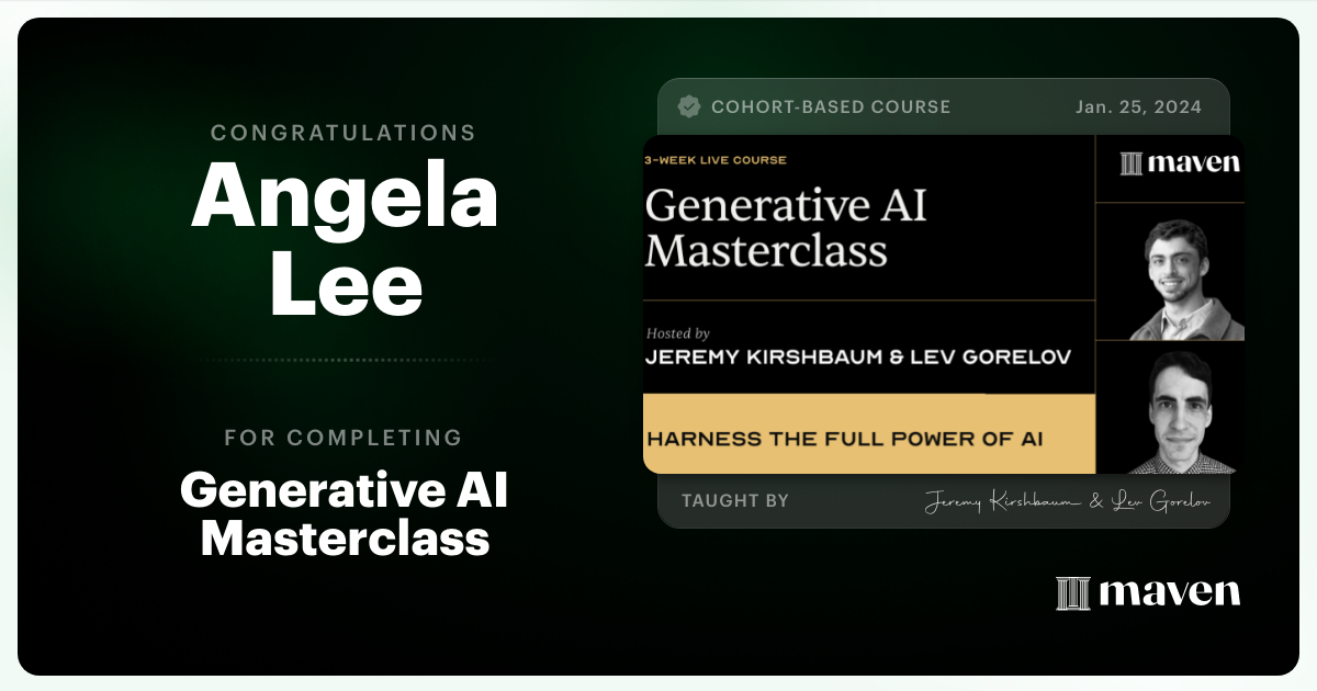Certificate of Completion for Scale Business Intelligence with AI